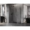Mexen Lunar Duo cabine de douche pivotante gauche 110 x 75 cm, transparent, gun gray brossé - 834-110L-075P-66-00