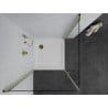 Mexen Pretoria Duo cabine de douche pivotante 90 x 90 cm, transparent, doré + receveur Flat - 852-090-090-50-02-4010G