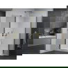 Mexen Pretoria Duo cabine de douche pivotante 90 x 90 cm, transparent, or + receveur Flat - 852-090-090-50-02-4010G