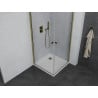 Mexen Pretoria Duo cabine de douche pivotante 90 x 90 cm, transparent, doré + receveur Flat - 852-090-090-50-02-4010G