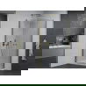 Mexen Pretoria Duo cabine de douche pivotante 90 x 90 cm, transparent, or + receveur Flat - 852-090-090-50-02-4010G