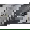 Mexen Pretoria Duo cabine de douche pivotante 80 x 80 cm, transparent, noir + receveur Plat - 852-080-080-70-02-4010B
