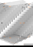 Mexen Lunar L Duo cabine de douche pivotante gauche 100 x 90 cm, transparente, cuivre brossé - 834L-100L-090P-65-00