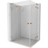 Mexen Lunar L Duo cabine de douche pivotante gauche 115 x 95 cm, transparent, cuivre brossé - 834L-115L-095P-65-00