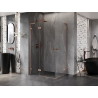 Mexen Lunar L Duo cabine de douche pivotante gauche 115 x 95 cm, transparent, cuivre brossé - 834L-115L-095P-65-00