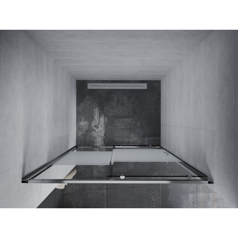 Mexen Apia portes de douche coulissantes 105 cm, rayures, chrome - 845-105-000-01-20