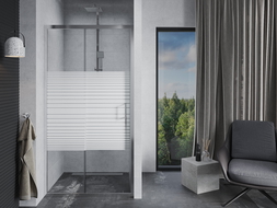 Mexen Apia porte de douche coulissante 105 cm, rayures, chrome - 845-105-000-01-20