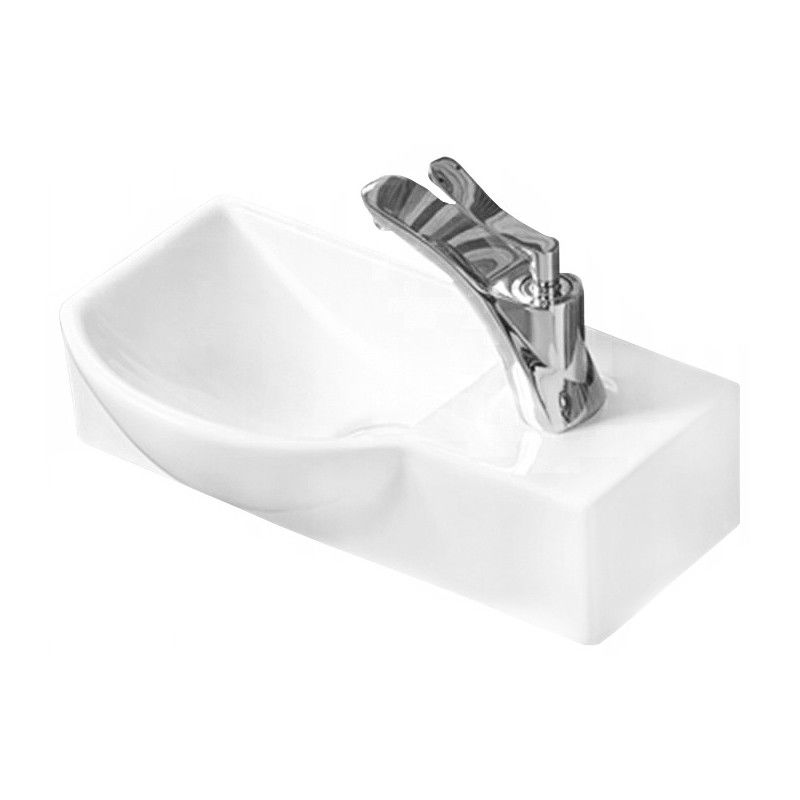 Mexen Hugo lavabo de comptoir gauche 40 x 22 cm, Blanc - 21254000L
