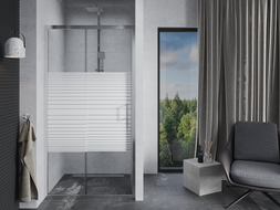 Mexen Apia porte de douche coulissante 115 cm, rayures, chrom - 845-115-000-01-20