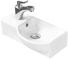 Mexen Hugo lavabo de comptoir droit 40 x 22 cm, Blanc - 21254000R