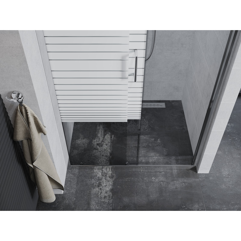 Mexen Apia portes de douche coulissantes 130 cm, bandes, chrome - 845-130-000-01-20