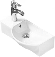 Mexen Hugo lavabo de comptoir droit 45 x 24 cm, Blanc - 21254500R