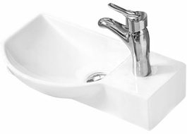 Mexen Hugo lavabo de comptoir gauche 45 x 24 cm, Blanc - 21254500L