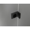 Mexen Lunar Duo cabine de douche pivotante 120 x 105 cm, transparent, noir - 834-120L-105P-70-00