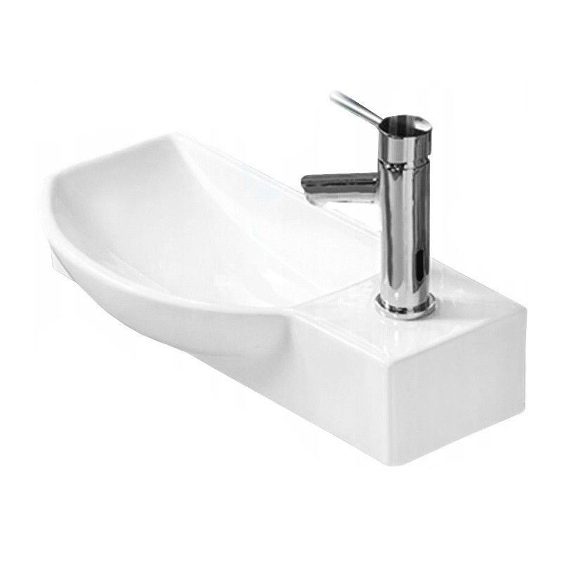 Mexen Hugo lavabo de comptoir gauche 50 x 23 cm, Blanc - 21255000L