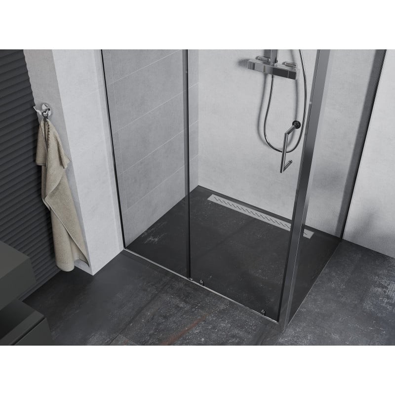 Mexen Apia cabine de douche coulissante 95 x 80 cm, transparent, chromé - 840-095-080-01-00