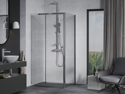 Mexen Apia cabine de douche coulissante 100 x 80 cm, transparent, chrome - 840-100-080-01-00