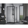 Mexen Apia cabine de douche coulissante 90 x 80 cm, transparente, noire - 840-090-080-70-00