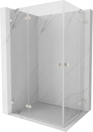 Mexen Lunar Duo cabine de douche pliante gauche 85 x 75 cm, transparent, nickel brossé - 834-085L-075P-97-00