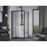 Mexen Apia cabine de douche coulissante 100 x 80 cm, transparente, noire - 840-100-080-70-00