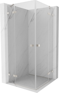 Mexen Lunar Duo cabine de douche pivotante 95 x 95 cm, transparent, nickel brossé - 834-095L-095P-97-00