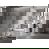 Mexen Lunar Duo cabine de douche battante 100 x 80 cm, transparent, nickel brossé - 834-100L-080P-97-00