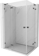 Mexen Lunar L Duo cabine de douche pivotante gauche 105 x 70 cm, transparent, gris canon brossé - 834L-105L-070P-66-00