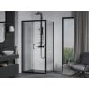 Mexen Apia cabine de douche coulissante 110 x 70 cm, transparente, noire - 840-110-070-70-00