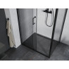 Mexen Apia cabine de douche coulissante 120 x 70 cm, transparente, noire - 840-120-070-70-00