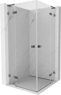 Mexen Lunar L Duo cabine de douche pivotante 110 x 110 cm, transparent, gris canon brossé - 834L-110L-110P-66-00
