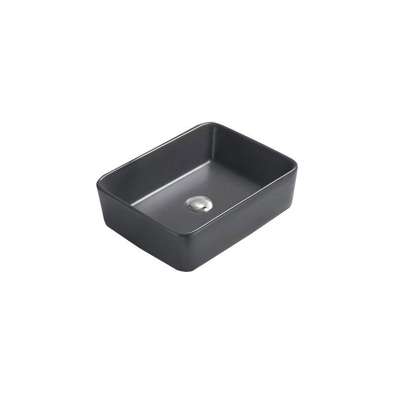 Mexen Catia lavabo de comptoir 48 x 37 cm, Gris foncé mat - 21314871