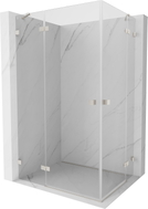Mexen Lunar Duo cabine de douche pivotante gauche 120 x 80 cm, transparent, nickel brossé - 834-120L-080P-97-00