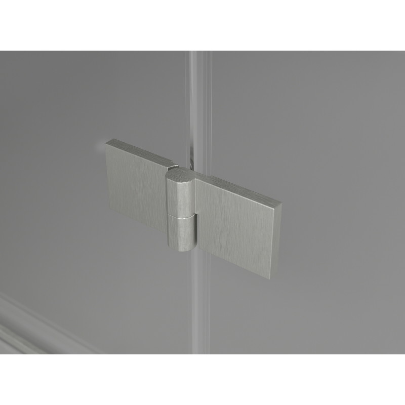 Mexen Lunar Duo cabine de douche battante gauche 120 x 105 cm, transparent, nickel brossé - 834-120L-105P-97-00
