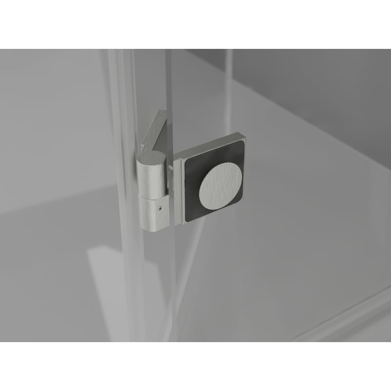 Mexen Lunar Duo cabine de douche battante gauche 120 x 105 cm, transparent, nickel brossé - 834-120L-105P-97-00