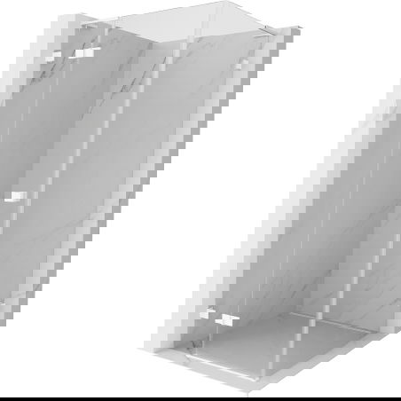 Mexen Lunar L cabine de douche pivotante gauche 70 x 70 cm, transparent, blanc - 834L-070-070-20-00-L