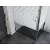 Mexen Apia cabine de douche coulissante 110 x 70 cm, bandes blanches, chrome - 840-110-070-01-20