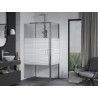 Mexen Apia cabine de douche coulissante 110 x 70 cm, bandes blanches, chrome - 840-110-070-01-20