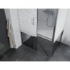 Mexen Apia cabine de douche coulissante 110 x 80 cm, bandes blanches, chromé - 840-110-080-01-20