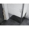 Mexen Apia cabine de douche coulissante 110 x 80 cm, bandes blanches, chromé - 840-110-080-01-20