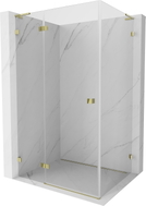 Mexen Lunar L cabine de douche pivotante gauche 90 x 80 cm, transparent, dorée - 834L-090-080-50-00-L