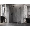 Mexen Lunar L Duo cabine de douche à battant gauche 95 x 90 cm, transparent, noir - 834L-095L-090P-70-00
