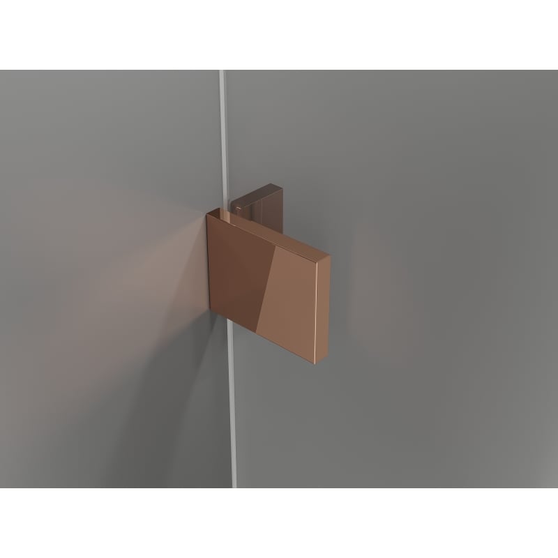 Mexen Lunar L cabine de douche pivotante à gauche 90 x 90 cm, transparent, or rose - 834L-090-090-60-00-L