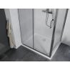 Mexen Apia cabine de douche coulissante 100 x 70 cm, transparent, chrome + receveur Flat - 840-100-070-01-00-4010