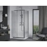 Mexen Apia cabine de douche coulissante 100 x 70 cm, transparent, chrome + receveur Flat - 840-100-070-01-00-4010