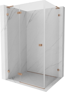 Mexen Lunar L cabine de douche pivotante gauche 95 x 90 cm, transparent, cuivre brossé - 834L-095-090-65-00-L