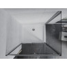 Mexen Apia cabine de douche coulissante 100 x 90 cm, transparente, chrome + bac Flat - 840-100-090-01-00-4010