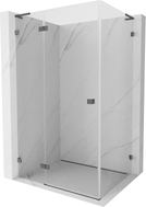 Mexen Lunar L cabine de douche pivotante gauche 95 x 80 cm, transparent, gris canon brossé - 834L-095-080-66-00-L