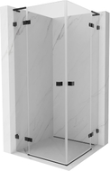 Mexen Lunar L Duo cabine de douche pivotante 110 x 110 cm, transparent, noir - 834L-110L-110P-70-00