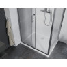 Mexen Apia cabine de douche coulissante 110 x 90 cm, transparent, chromé + bac à douche plat - 840-110-090-01-00-4010
