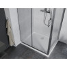 Mexen Apia cabine de douche coulissante 110 x 90 cm, transparent, chromé + bac à douche plat - 840-110-090-01-00-4010